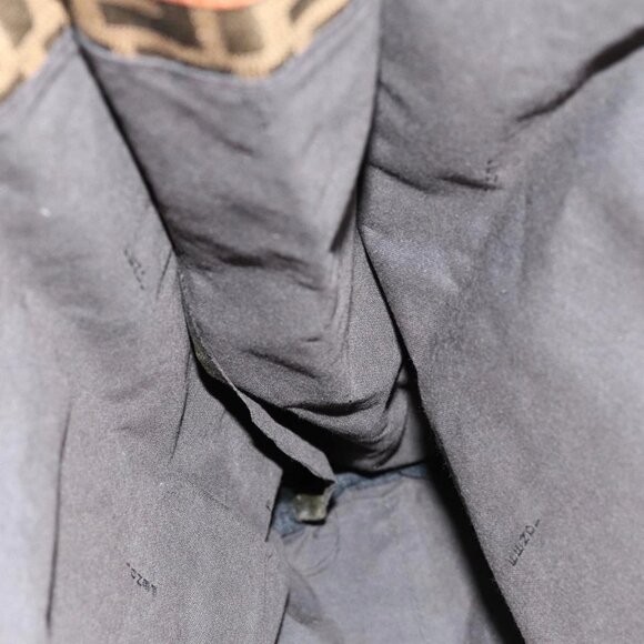 FENDI Zucca Canvas Tote Bag Brown Black Auth am6121 - Picture 13 of 16